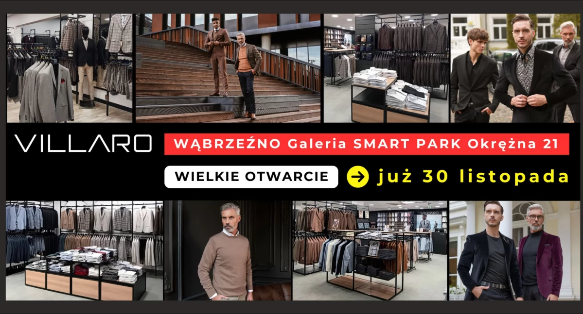 Wydarzenia lokalne, Męska VILLARO salon WĄBRZEŹNIE! Zapraszamy listopada Galerii Handlowej Smart Park! - zdjęcie, fotografia