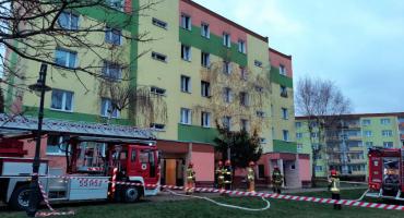 Pożar mieszkania na Hallera w Wąbrzeźnie